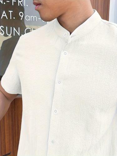 Polyester Classic Casual Shirt Lightweight Polyester's Cross-Border