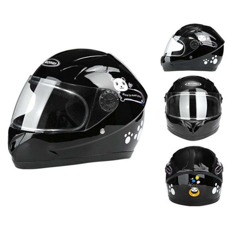 Black Electric Car 3-8 Year Old Children's Helmet Winter Cartoon Safety