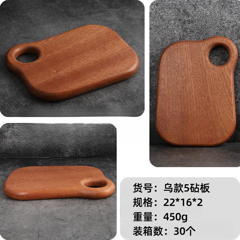 Ébano creativo tabla de cortar de madera maciza cocina tabla de cortar de madera multifuncional tablero de pan bandeja en stock al por mayor