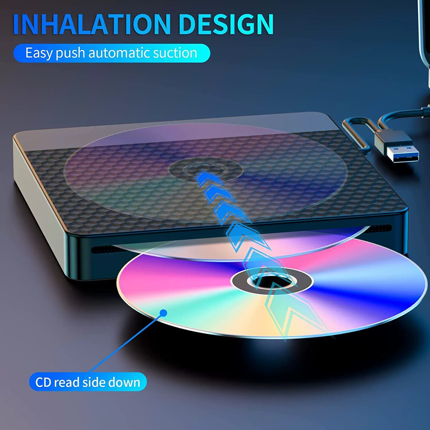 OEM customizable suction optical drive laptop suction burner external automatic suction DVD drive