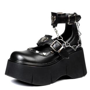Y 80718 Platform Heel Punk Shoes �¸�ƤЬ �羳�W�����R�d