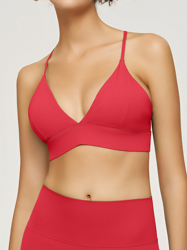European and American high-elasticity sports underwear shockproof yoga vest sling nudity running fitness shirt sexy beautiful back bra