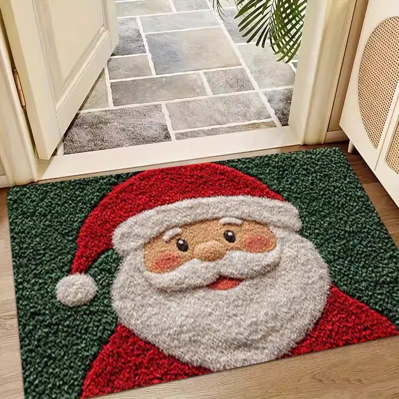 Navidad transfronteriza comercio exterior imitación almohadilla de cachemir lindo dibujos animados almohadilla de baño absorción de agua almohadilla de suelo antisucio