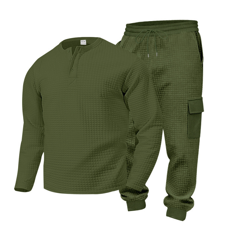 Men's Clothing Men's Heavyweight Long Sleeved Workwear Suit Autumn Winter Outdoor Textured Retro Tough Guy Loose Fit_viptrois.com