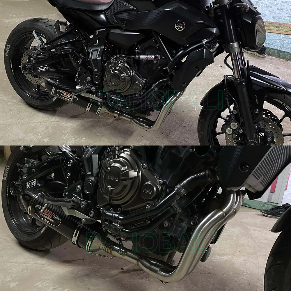 Suitable for Yamaha MT07 FZ07 R7 motorcycle modified exhaust pipe Yoshimura exhaust pipe complete system