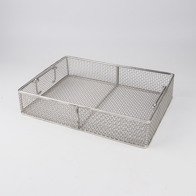 Cesta de desinfección de acero inoxidable 304 cesta de limpieza resistente a altas temperaturas equipo médico desinfección barra cesta de almacenamiento cesta de partición de acero inoxidable