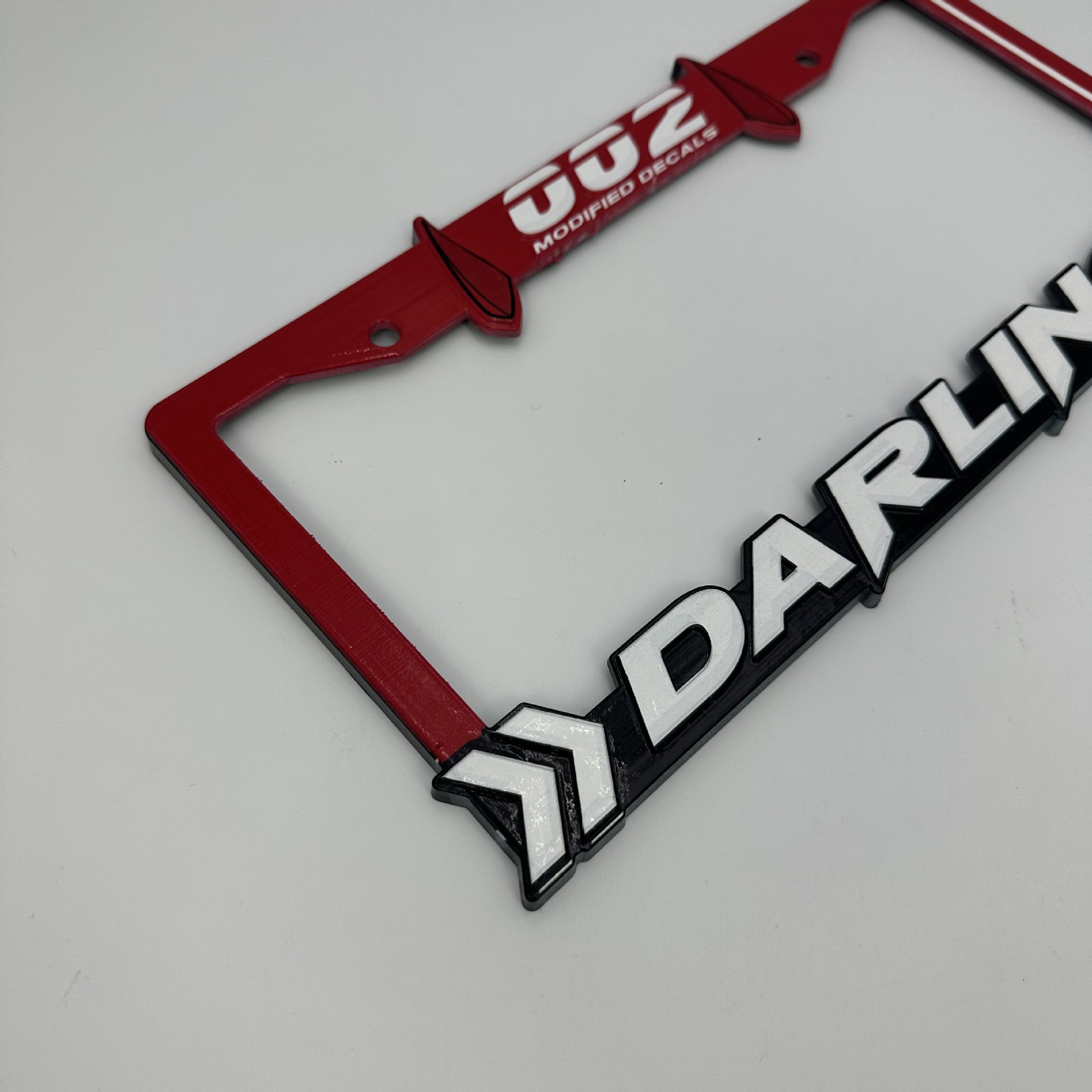 Cross-border personalized US-standard plastic license plate frame, full embossed 3D printed license plate frame, license plate protection frame