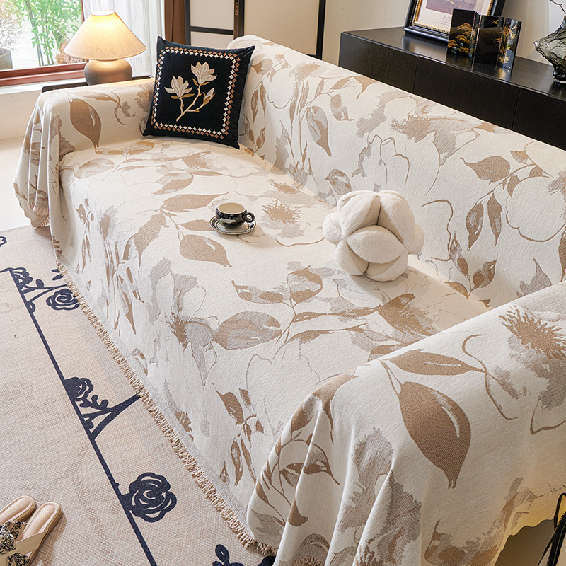 Plantas verdes toallas de sofá de alta calidad una cubierta de sofá general de cuatro estaciones cubierta de sofá cubierta de sofá manta