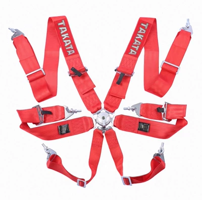 Car seat belt | modification, quick-release 3inch - red-six-point-type