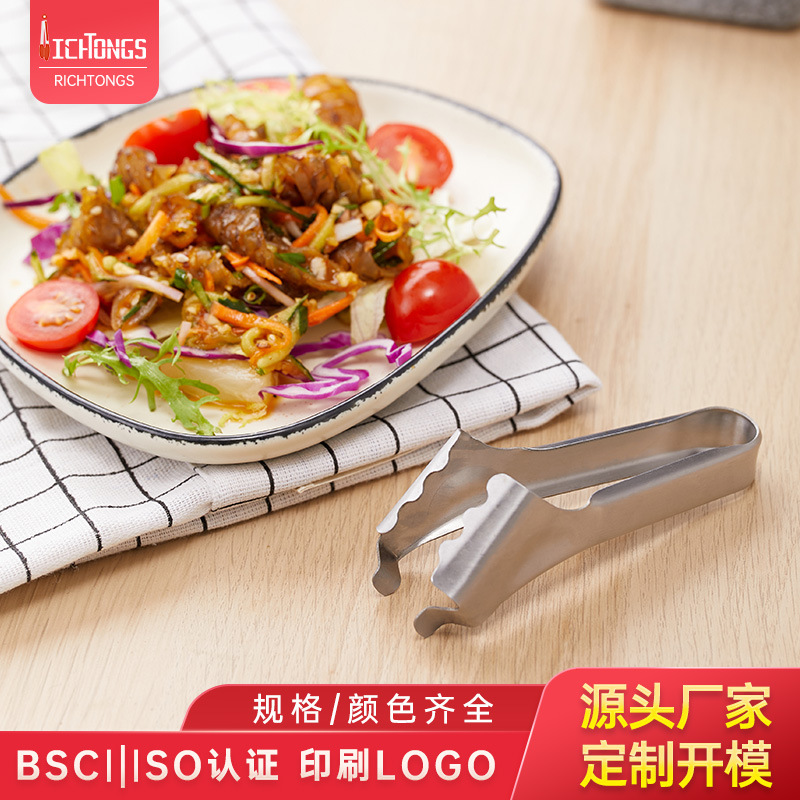 Clips de alimentos de acero inoxidable personalizados para tocino asado raspador de carne clips de barbacoa mini clips de comida de cocina