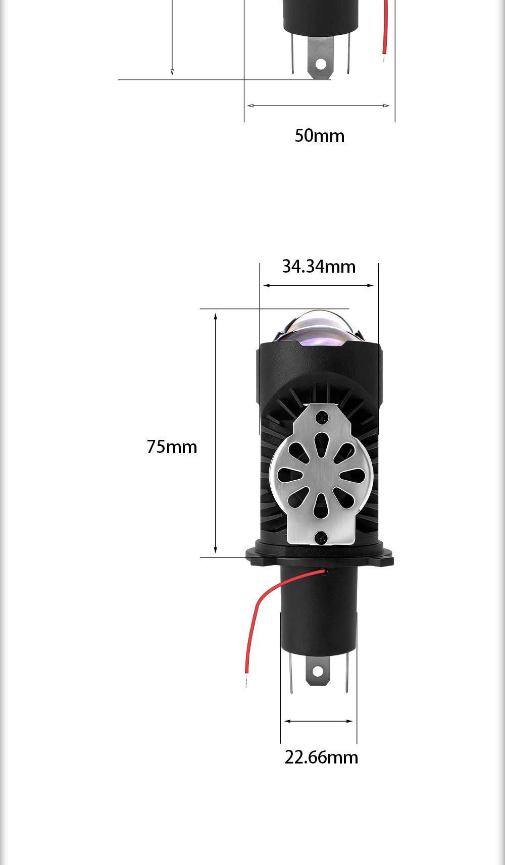 H4 LED Headlight Bi-LED Projector Lens for Car Motorcycle