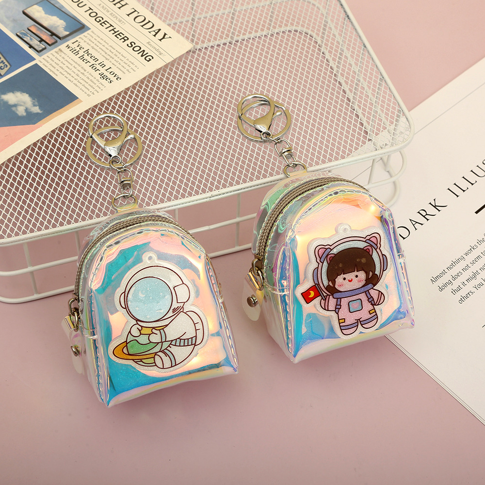 Creativo astronauta de dibujos animados en forma de mochila monedero Mini bolsa de almacenamientopicture3