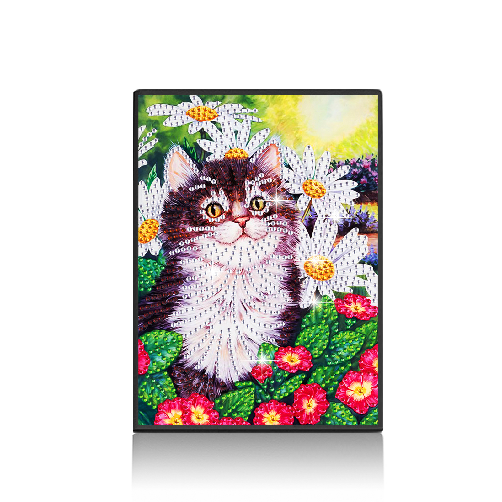 Diamante brillante de forma creativa transfronteriza A5 cuadernos de dibujos animados dibujos de diamante material paquete pegatinas pegatinas de niños libro de diamante al por mayor