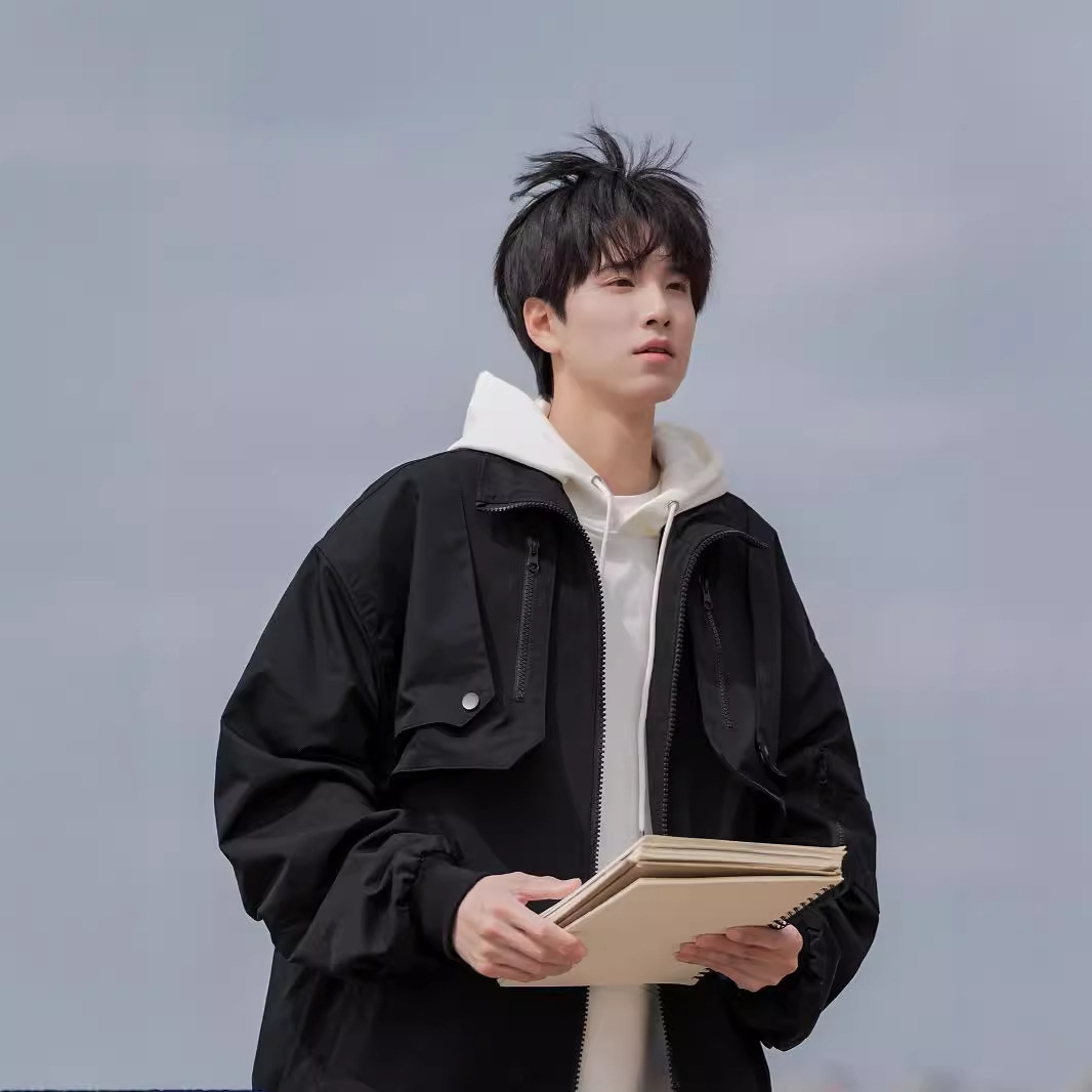 Stand up collar flight jacket for men, spring and autumn loose casual letter embroidery design, motorcycle suit_voghion.com