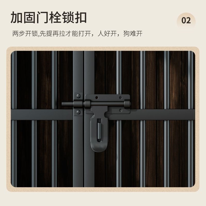 木质狗笼子带厕所大中小型犬室内狗窝屋边牧金毛宠物可置物家具式|undefined