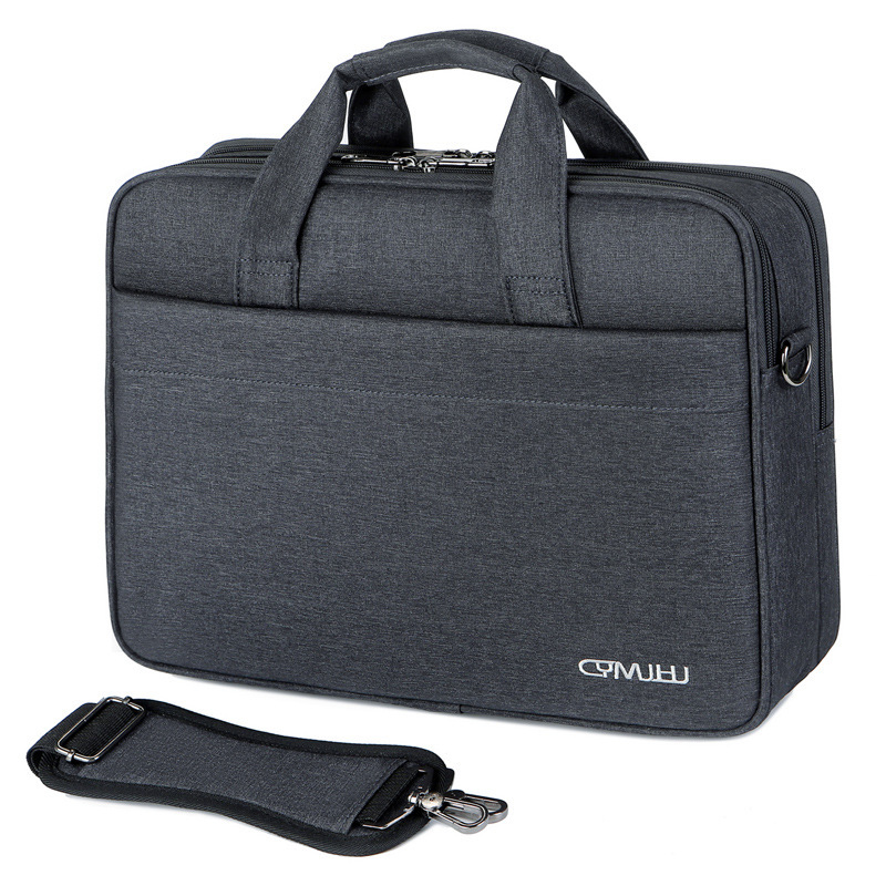 Large Capacity Business Laptop Bag Men's Single-Shoulder Laptop Handbag High-Feeling Double-Layer Oxford Cloth Briefcase Large Capacity Business Laptop Bag Men's Single-Shoulder Laptop Handbag High-Feeling Double-Layer Oxford Cloth Briefcase