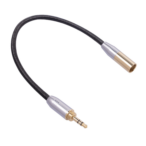 Cross-border supply gold-plated external thread 3.5mm male to MINI XLR 3Pin male mini XLR audio cable
