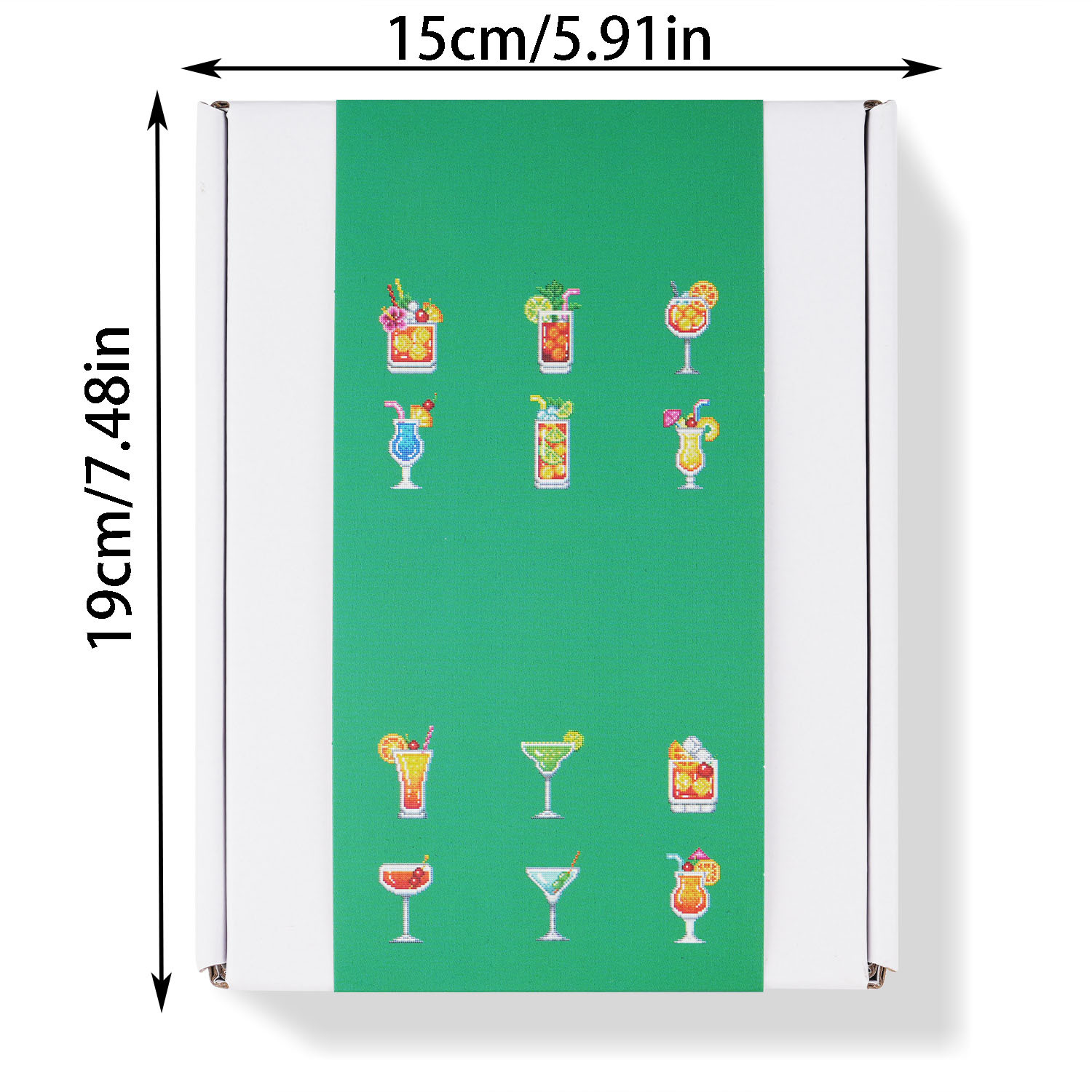Transfronterizo 5D Diamante Diye 5 * 7 pulgadas sin marco decoración de cócteles de verano escena de bebida estación independiente