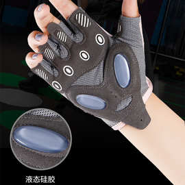 骑行健身半指手套分指手套女士手套夏季骑行硅胶手套