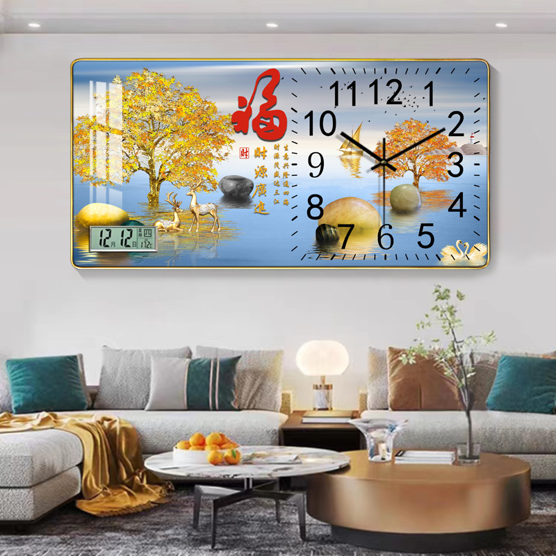 Reloj de pared con calendario perpetuo silencioso, con temperatura – reloj de cuarzo de moda, venta directa de fábrica.