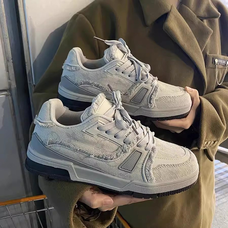 Kişi idman ayaqqabısı, qalın altlıqlı retro casual sneaker