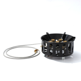 Cross-Border Manufacturers Directly Supply Outdoor Camping Fierce Fire Seven-Star Stove Portable Gas Stove New Barbecue Stove Wholesale