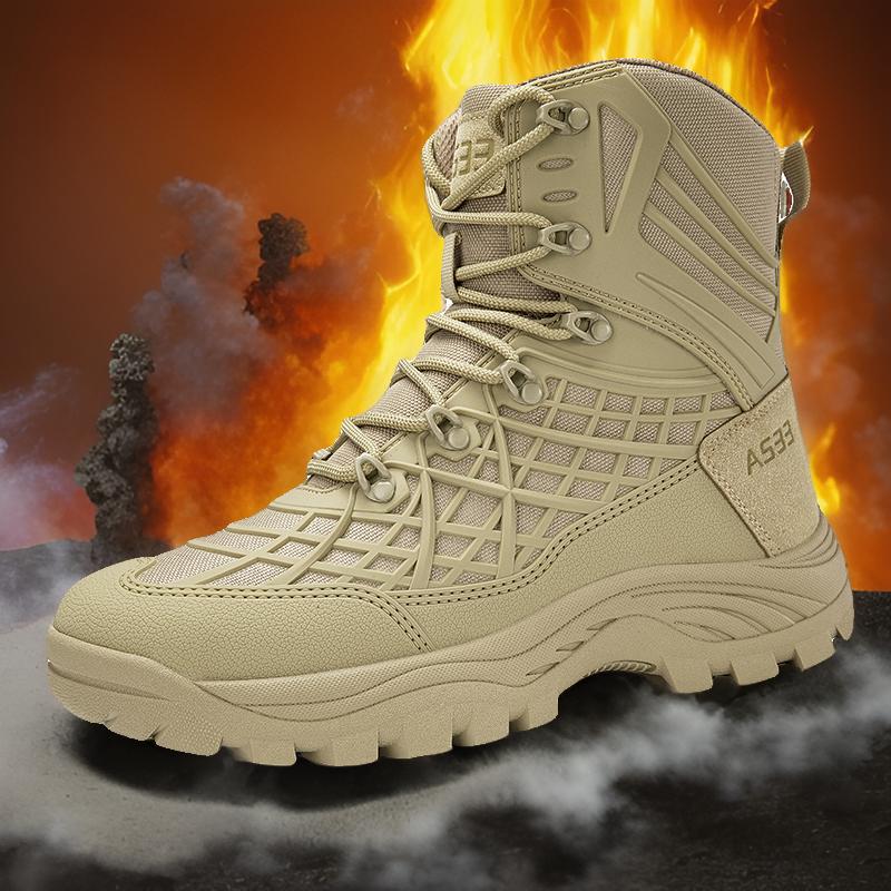 Senderismo al aire libre, montañismo, botas de hombre, comercio exterior transfronterizo, AliExpress, fuerzas especiales de gran tamaño, botas de entrenamiento resistentes al desgaste, ventas directas de fábrica