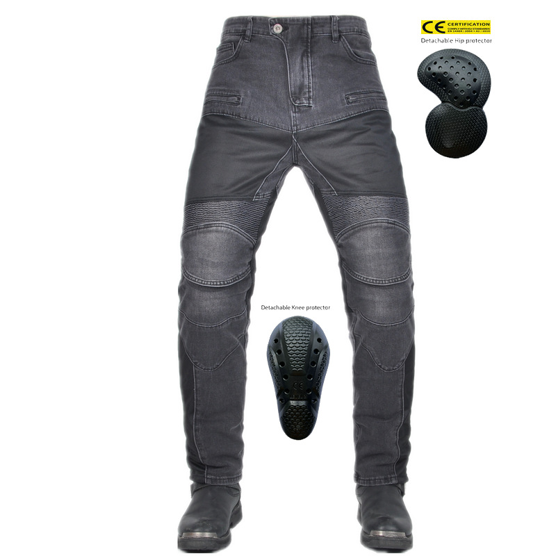 [Transpirable] Jeans de motocicleta hombres y mujeres malla de verano transpirable locomotora elástica resistente al desgaste