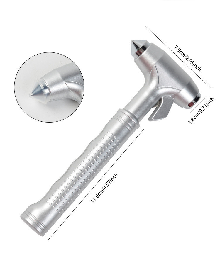 Car safety hammer, glass hammer, multifunctional escape hammer, car window glass breaker, car self-defense hammer, window breaking hammer