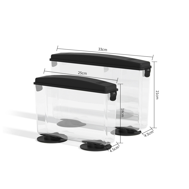 플랫 어항 블랙 소형 + 대형