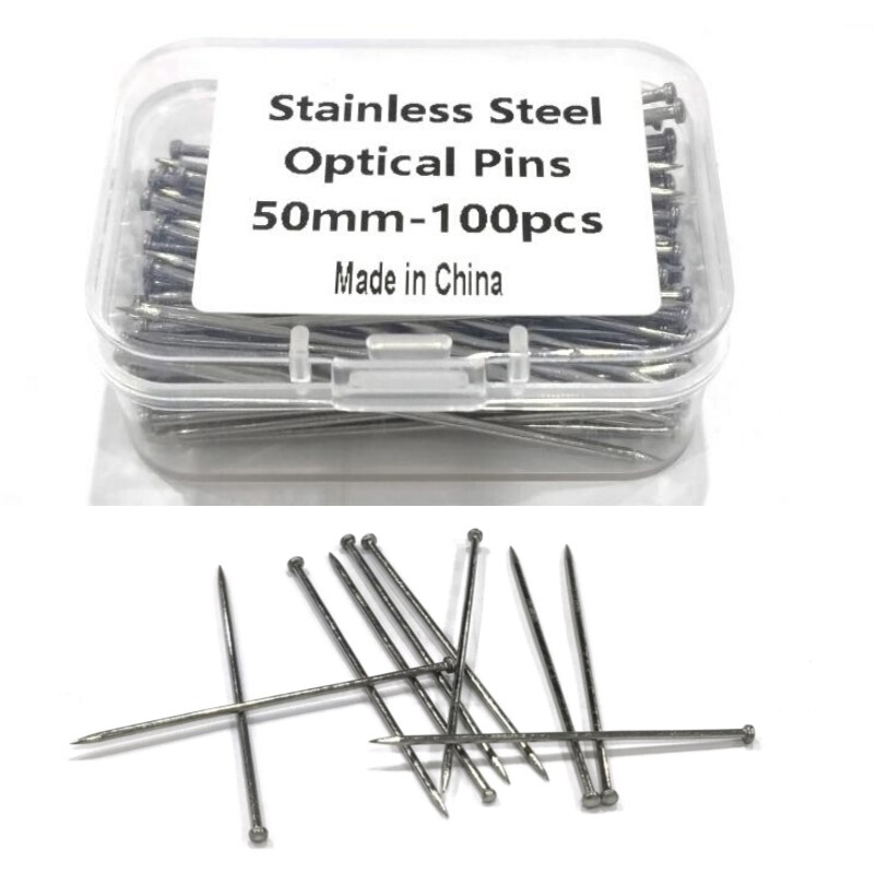 Opticalpins Stainless Steel Large-Head Pins, Extended and Thickened, Available in Various Specifications, Round-Head Pins, Hot-Selling Cross-Border