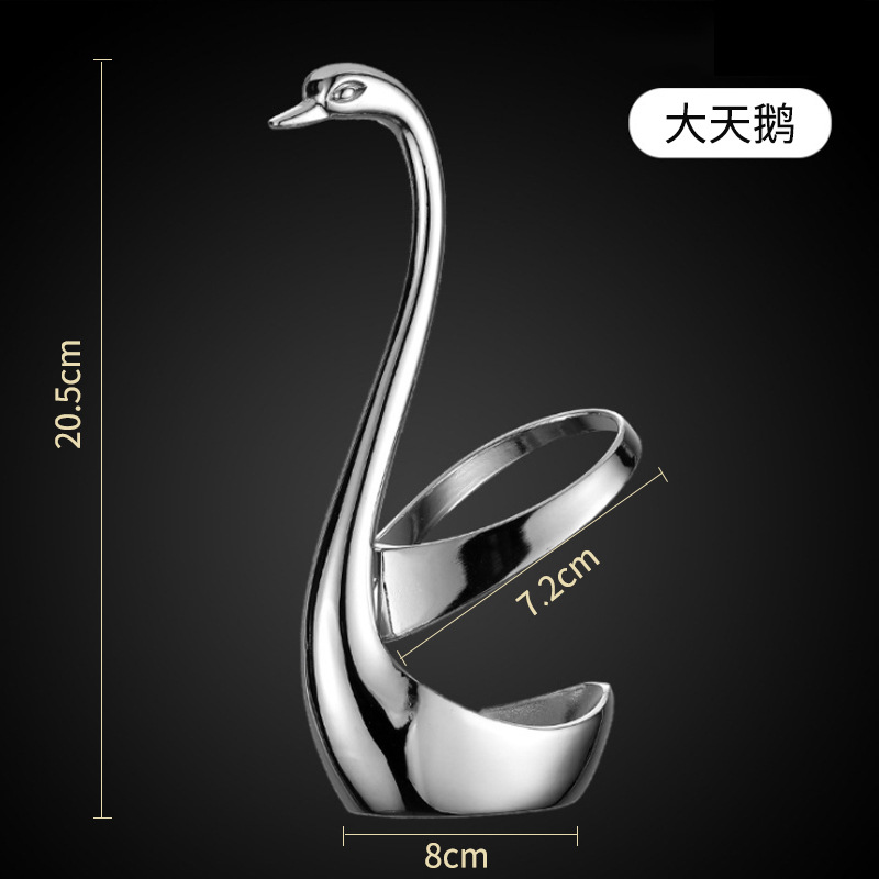 Juego de cubiertos combinados Cygnus de acero inoxidable 304, tenedor para fruta, tenedor para pastel, tenedor para mooncake, brocheta, cuchara para café, base para postre