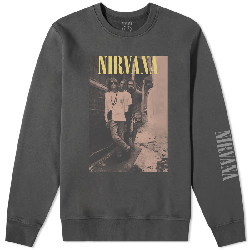 Nirvana Band Rock Long-sleeved Sweater Nirvana Kurt Cobain Men's Punk Loose Tray Sweater Autumn Winter