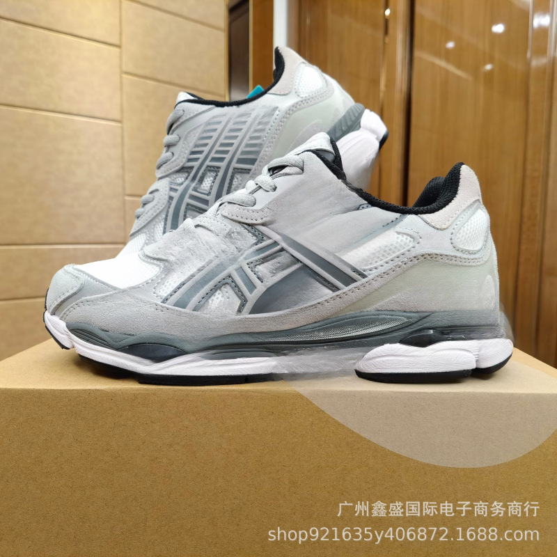 純粋なオリジナル莆田の新しい Gel-NYC ロートップ ランニング シューズ、耐摩耗性スプライシング メッシュ、通気性のあるお父さん靴、滑り止めとクッション性|undefined