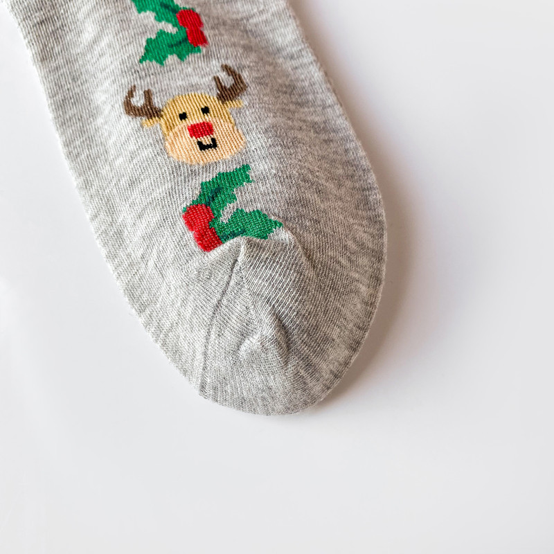Chaussettes rouges Père Noël coréennes pour enfants, nouvelle collection automne/hiver_voghion.com