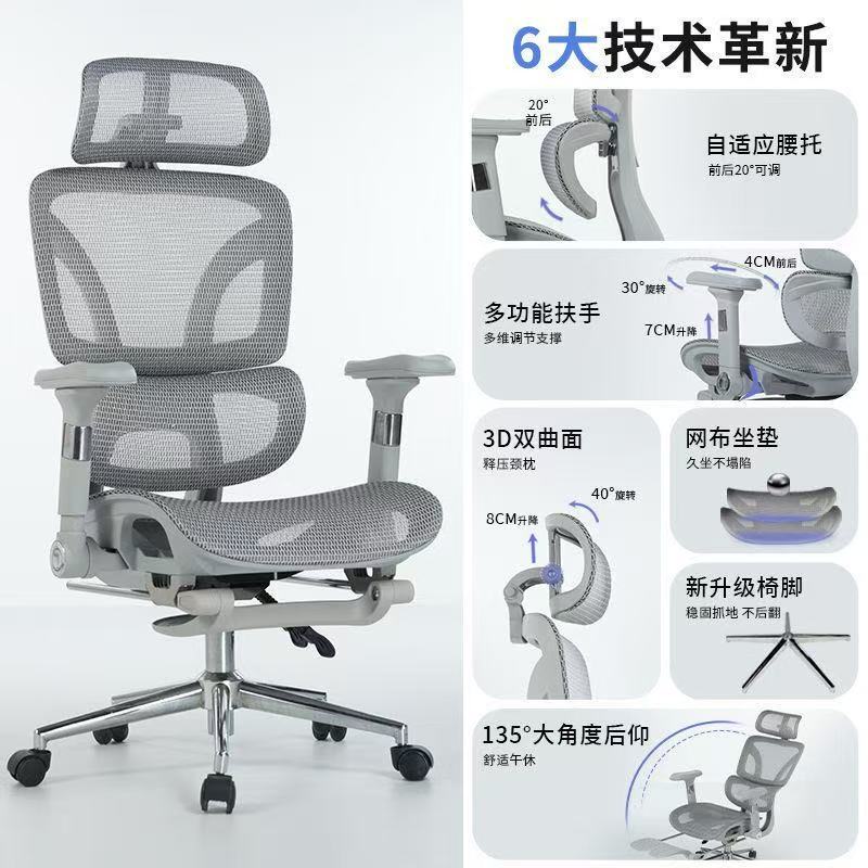 Chair with Backrest, Executive Chair, Ergonomic Chair, Breathable Adjustable Office Chair, Computer Chair, Gaming Chair with Lumbar Support, Reclining Chair