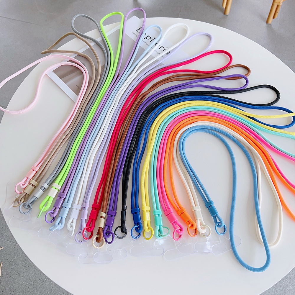 可调节七彩手机挂绳带垫片适用高端伸缩调节防丢防盗钥匙扣手机绳