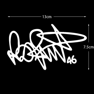 Motorcycle Decorative Decals Reflective | Motorcycle wheel hub - no-46-signature-reflective-silver-main-picture