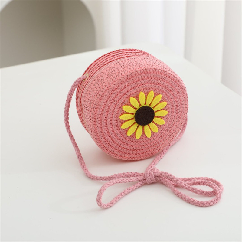 핑크 라운드 백 직경 12cm