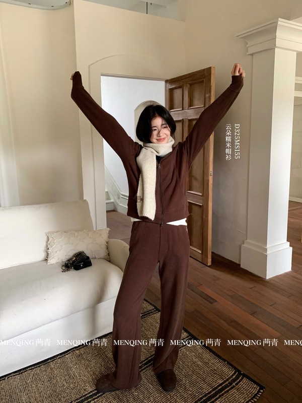 菛青糯米衣 lulu同款拉链开衫短款修身瑜伽服外套女|undefined