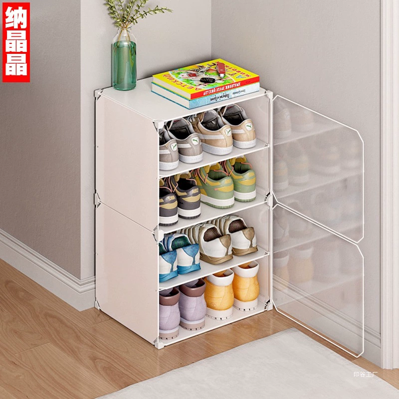 Простая многоярусная подставка для обуви, домашний прихожий шкаф для обуви, органайзер для хранения обуви, узкий, компактный, пыленепроницаемый, для общежития и прихожей.