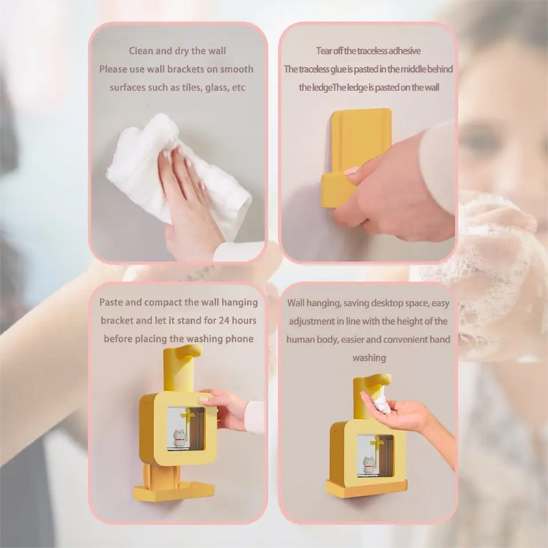 充電式非接触自動ソープディスペンサー 400ml 子供用泡ソープマシン ナイトライト付きインテリジェントセンサー|undefined