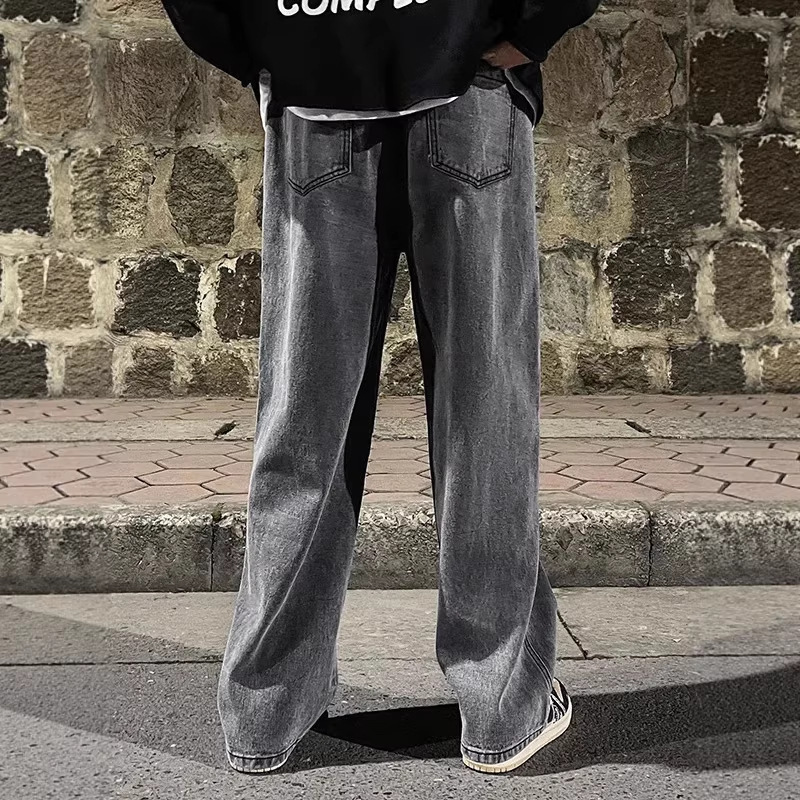 Men's Clothing Men's Retro Style Loose Straight Leg Casual Jeans Trendy Style Summer For Formal & Casual For Men_mkmklike.com