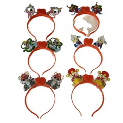 New 2024 Year of the Dragon Cartoon Glowing Headband Hair Clips, Festival-Style Sparkling Headbands—Wholesale Kids' Toys