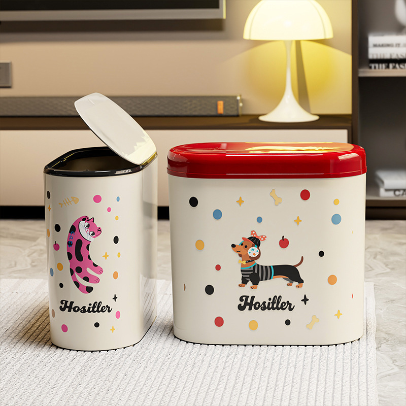 Narrow Gap Trash Can for Home Use, Bathroom-Specific Bin, Living Room and Bedroom Sensor Storage Design, Toilet Odor-Proof Trash Can