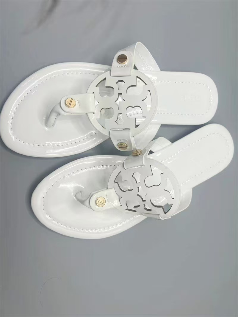 2024 nuevo tipo de zapatillas TB casuales con suela plana para mujeres de verano, zapatos de playa antideslizantes con suela gruesa
