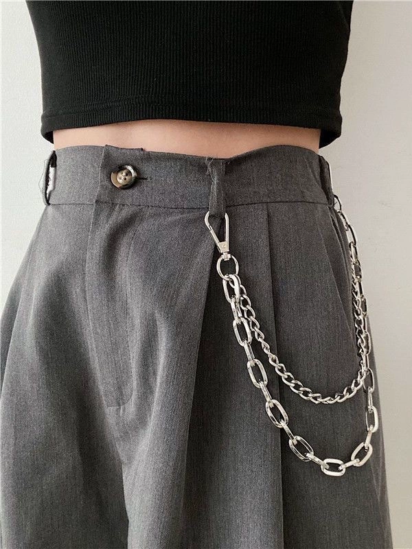 Европейские и американские аксессуары для брюк с металлической цепочкой, унисекс, нишевые брюки в стиле хип-хоп, подвески для сумок, модные