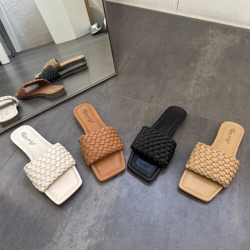 One-Syllable Slippers for Women - 2025 Summer Outdoor Flat French-Style Thai Cool Slippers for Women - Beach and Vacation