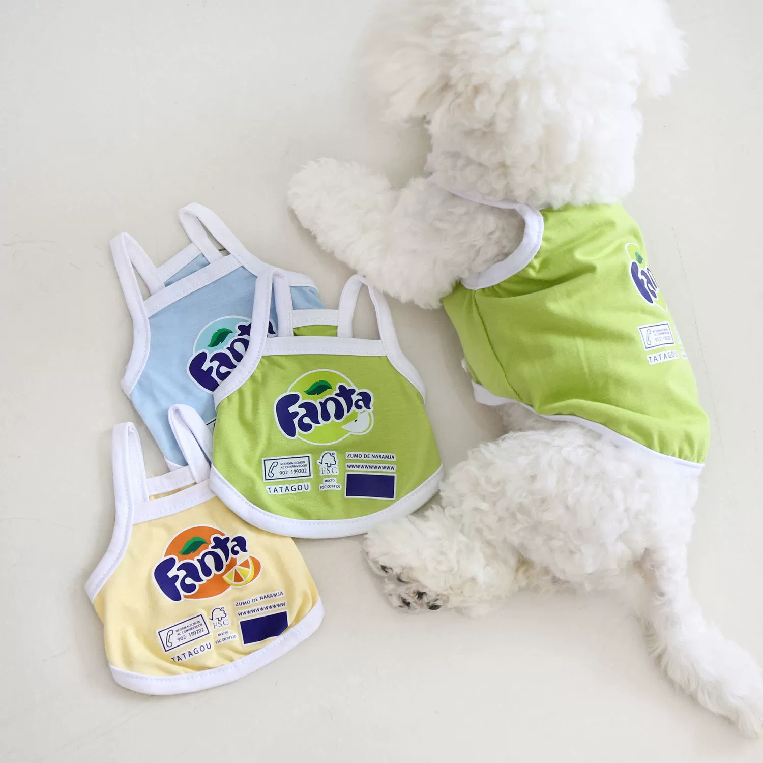 Летняя новая весенняя летняя одежда для кошек и собак тонкий иностранный допамин фруктовая сода