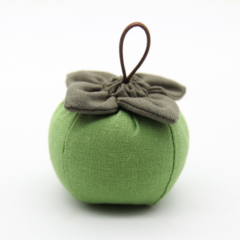 Patchwork hecho a mano DIY bordado material paquete Lu bordado novato caqui colgante niños regalo caqui bolsita